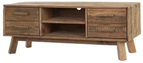Comoda TV, natur, din lemn de pin reciclat, Rustin