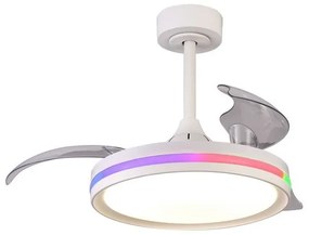 Lustra LED RGB CCT cu ventilator si telecomanda NORTH alb MA-8729