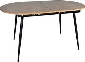 Masa extensibila TAMERON, stejar inchis/negru, 150/190x80x75 cm