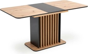 Masa extensibila WILSON, stejar artisan/negru, PAL laminat, 120/158x77