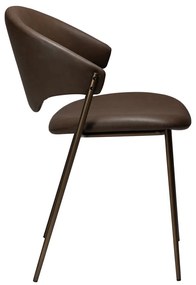Scaun de dining maro închis din imitație de piele Zone – DAN-FORM Denmark