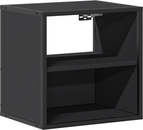 vidaXL Noptieră de perete, negru, 40x31x39,5 cm