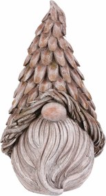 Decorațiune de grădină cap de pitic, gri, 24 x 21 x 43 cm