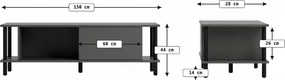 OFERTA Comoda TV PARIS 150 cm, alb II. calitate