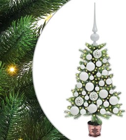 vidaXL Brad de Crăciun cu 150 LED cu suport Verde 65 cm PE