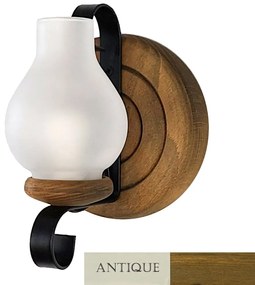 Aplica de perete rustica fabricata manual din lemn Roata WOOD-RO-AP1