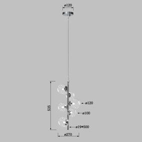 ONLI - Lustră suspendată pe cablu KIMBERLY 6xG9/6W/230V crom lucios