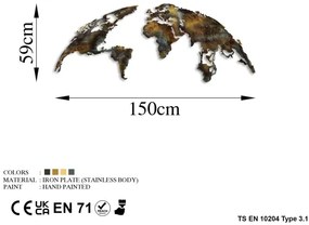 Decorațiune de perete 2 buc. metal planetă