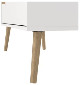 Comodă albă joasă 99x82 cm Bodo – Tvilum
