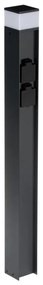Lampă de exterior cu 2 prize Kanlux 38767 DASTEN 1xG9/11W/230V 80 cm IP44 negru