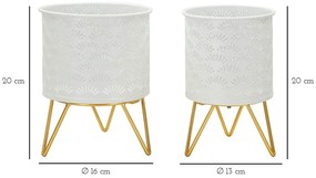 Suporturi pentru flori 2 buc. din metal ø 16 cm (înălțime 20 cm) Carly – Mauro Ferretti