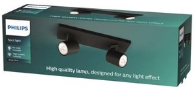 Spot RUNNER 2xGU10/20W/230V negru Philips