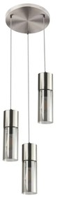 Lustra moderna cu 3 pendule ANNIKA nickel