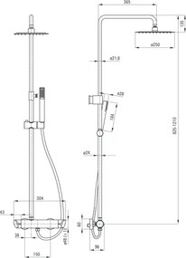 Arnika Set de dus cu baterie NAC01QK @deante