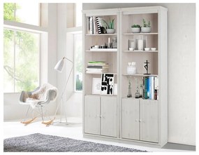 Bibliotecă albă din lemn de pin 148x223 cm Anita – Støraa