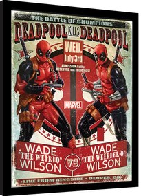 Poster înrămat Deadpool - Wade vs Wade