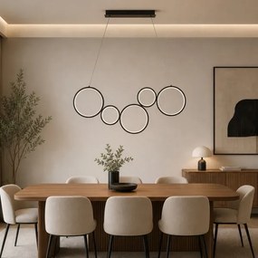 Brilagi - Lustră LED suspendată pe cablu ECHO LED/60W/230V 4000K 100 cm negru