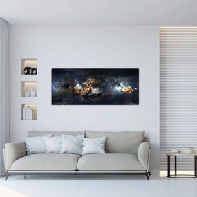 Tablou - Universul cu Nebula (120x50 cm)