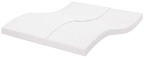 vidaXL Saltea din spumă, alb, 180x210 cm, 7 zone, duritate 20 ILD