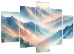 Tablou - Acuarelă munți (150x105 cm)
