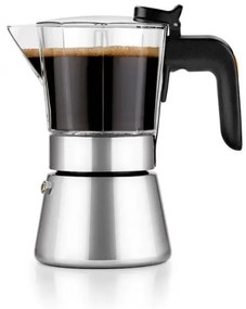 Espressor aragaz BRA Flavour, inox, sticla, 6 portii