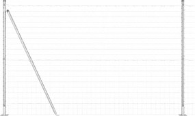 vidaXL Gard cu Stâlp Argintiu 1,5 x 10 m Oțel