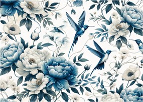 Tablou - Colibri cu flori (70x50 cm)