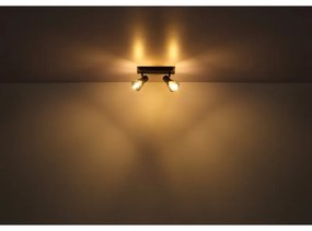 Aplica de perete / tavan cu 2 spoturi directionabile design modern CLAUDE negru