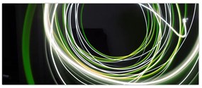 Obraz cu linii verzi (120x50 cm)