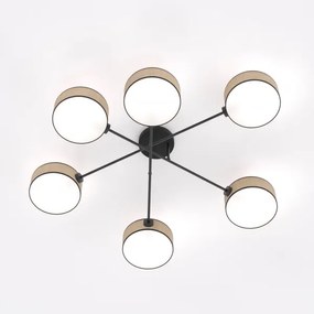 Lustră aplicată MAGA, 6 x E14, 10W, 230V, bej