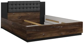 Pat matrimonial 180 cm Signat Typ 32 (Negru + Stejar flagstaff + fir argintiu). 1107661