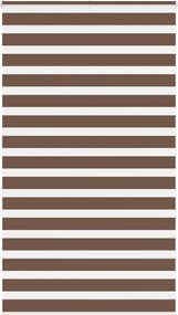 vidaXL Jaluzea tip zebra maro lățime țesătură 130,9 cm poliester