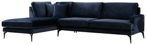 Canapea de colț Papira Corner Left (Chl+3R) - Navy Blue