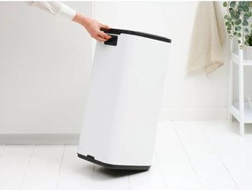 Coș de gunoi alb cu senzori de atingere din oțel 30 l Bo Touch – Brabantia