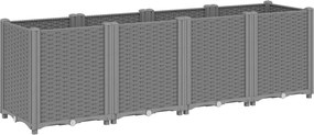 vidaXL Jardinieră de grădină, gri deschis, 160x40x53 cm, PP