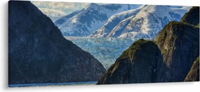 Tablou cu peisaj cu munții (120x50 cm)