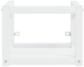 Cadru chiuveta de baie, cu lavoar incorporat, alb, fier Alb, 40 x 38 x 31 cm