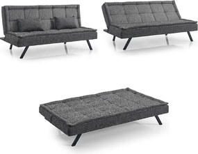 Canapea extensibila moderna 185x89x90 cm – stofa gri – Monaco