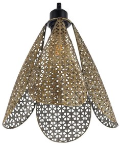 Lustră aurie cu abajur din metal ø 24 cm – Ixia