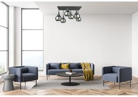 Lustră aplicată SOMA 6xE27/60W/230V negru/negru fumuriu