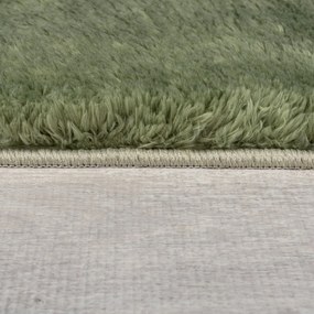 Blană verde-închis sintetică 80x150 cm Faroe Wool Look Fur – Flair Rugs