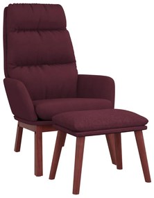 3097573 vidaXL Scaun de relaxare cu taburet, violet, textil