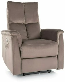 Fotoliu recliner cu functie de masaj Neptun M velvet cappuccino Blu38