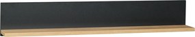 Polita SIRAN TYP 10, stejar lefkas/negru, DTD laminat, 120x18x20 cm