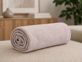 Patura fleece FLEORA, sero-roz Dimensiune: 150 x 200 cm