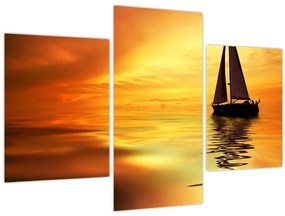 Tablou - Sailboat la apus de soare (90x60 cm)