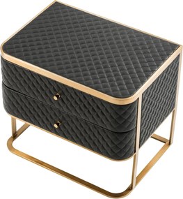 Masuta laterala/ Noptiera cu 2 sertare design LUX Monfort 113407 HZ