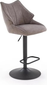 Scaun bar H122, gri - Vardo 11/negru, stofa clasica/metal, 50x54x96/11