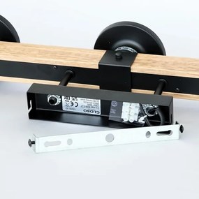 Brilagi - Lustră aplicată VISTA, 3x E27/60W/230V, finisaj stejar