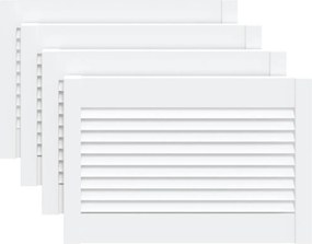 vidaXL Uși dulap design lambriu 4 buc. alb 39,5x59,4 cm lemn masiv pin